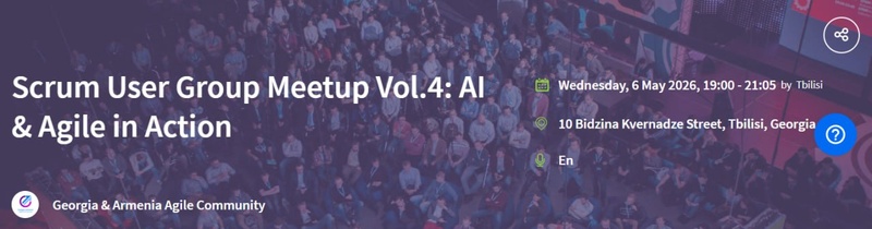 Scrum User Group Meetup Vol.4: AI & Agile in Action (EN) - Митап о применении AI в Agile-практиках — доклады и кейсы, networking для специалистов.